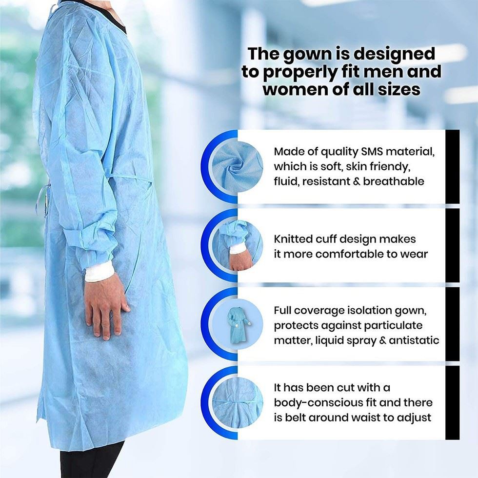 medical disposable isolation gown