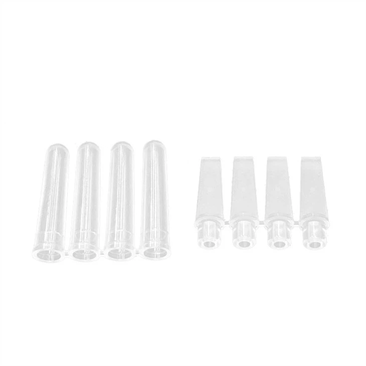 Transparent Polypropylene Micro Centrifuge DNase And RNase Free 0.1ml 4PC Strip PCR Tube