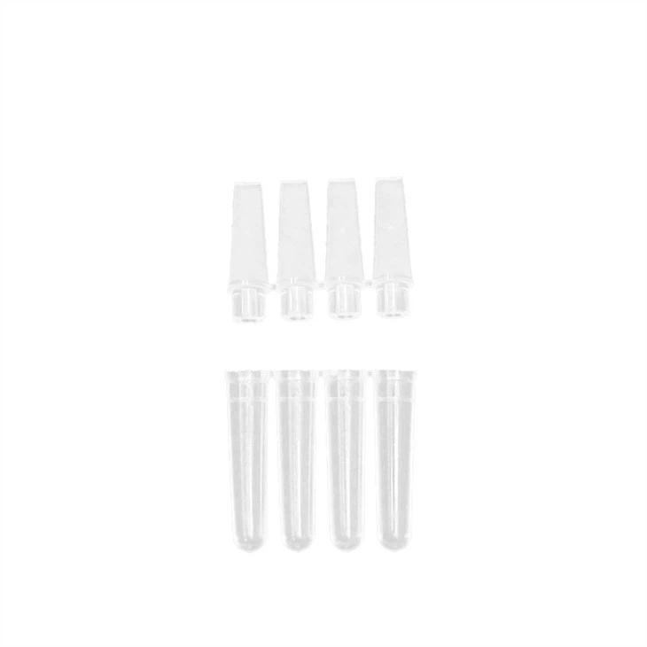 Transparent Polypropylene Micro Centrifuge DNase And RNase Free 0.1ml 4PC Strip PCR Tube