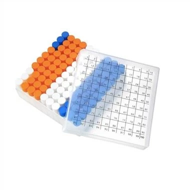 Lab Plastic 81 Cryovial Tube Box Кутия за съхранение с капак
